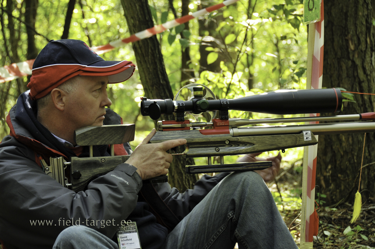 10 paremat PCP-laskurit. David Schofield Inglismaalt. Air Arms EV2 Mk2, NS Diamond 10x50x60, Daystate Select. 133 tabamust - 8.koht